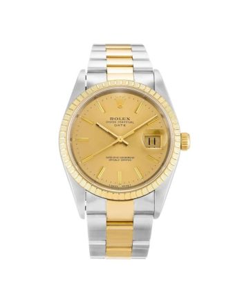 Rolex Oyster Perpetual Date Champagne 15223 Unisex 34MM